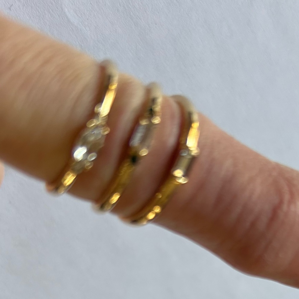 Elegant Gold Stacking Rings - Picture 4 of 9